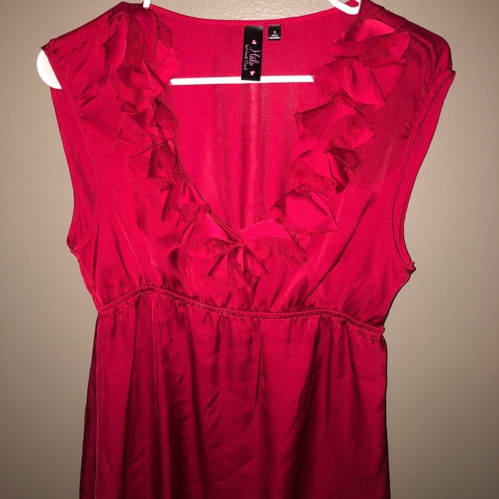 Red Silky Dress shirt